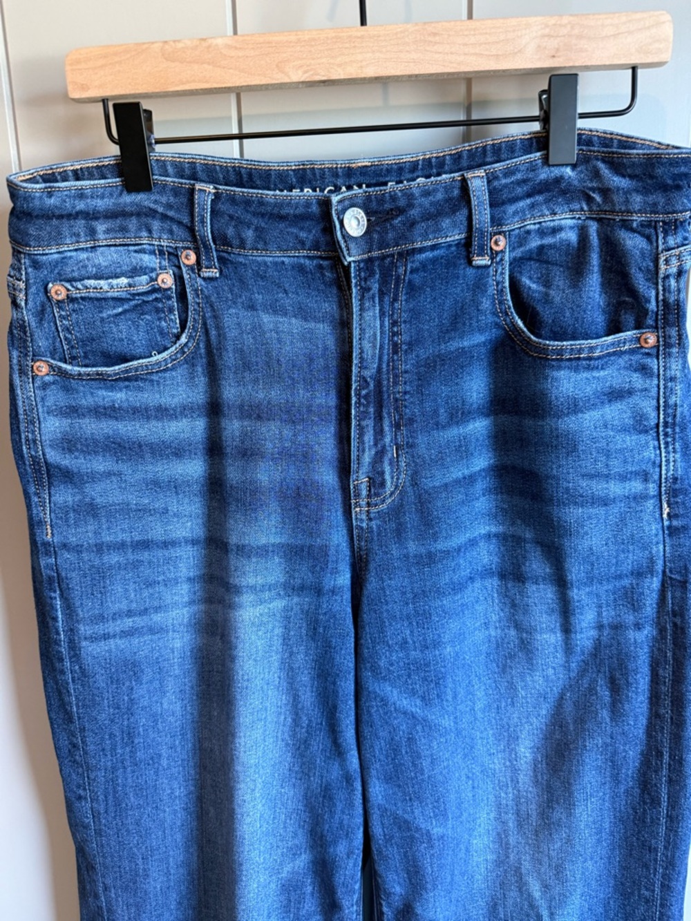 American Eagle Women’s Jeans Super High-Rise Baggy Wide Leg Size 10 - Picture 4 of 14